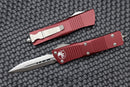 Microtech Troodon Double Edge Stonewash Full Serrated & Merlot 138-12MR