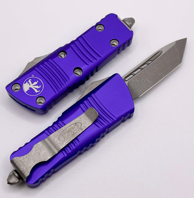 Microtech Troodon Mini Tanto Apocalyptic Standard & Purple 240-10APPU