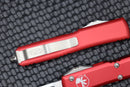 Microtech Ultratech Single Edge Stonewash Standard & Red 121-10RD