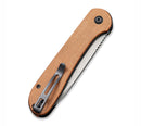 Civivi Elementum Button Lock Brown Micarta C2103D