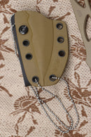 Spartan Blades FDE Enyo Waist Band/Neck Knife w/ Tan Kydex SB2DE