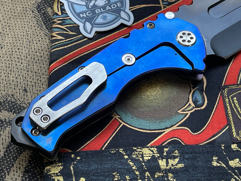 Medford Knife Praetorian T Flamed & Blue with S35 Tanto 104-024