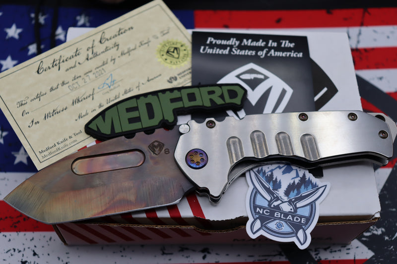 Medford Knife Praetorian T Tumbled & Flamed Hardware with S35 Vulcan Tanto 103-172