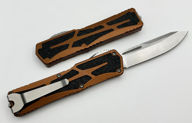 Heretic Knives Colossus Single Edge Magnacut & Root Beer Handle H039-2A-RB