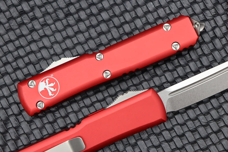 Microtech Ultratech Tanto Stonewash Standard & Red 123-10RD