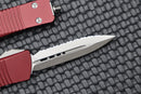 Microtech Troodon Double Edge Stonewash Full Serrated & Merlot 138-12MR