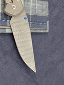 Chris Reeve Large 21 Unique Graphic Damascus Blue