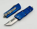 Microtech Mini Troodon Hellhound Stonewash & Blue Signature Series 819-10BLS