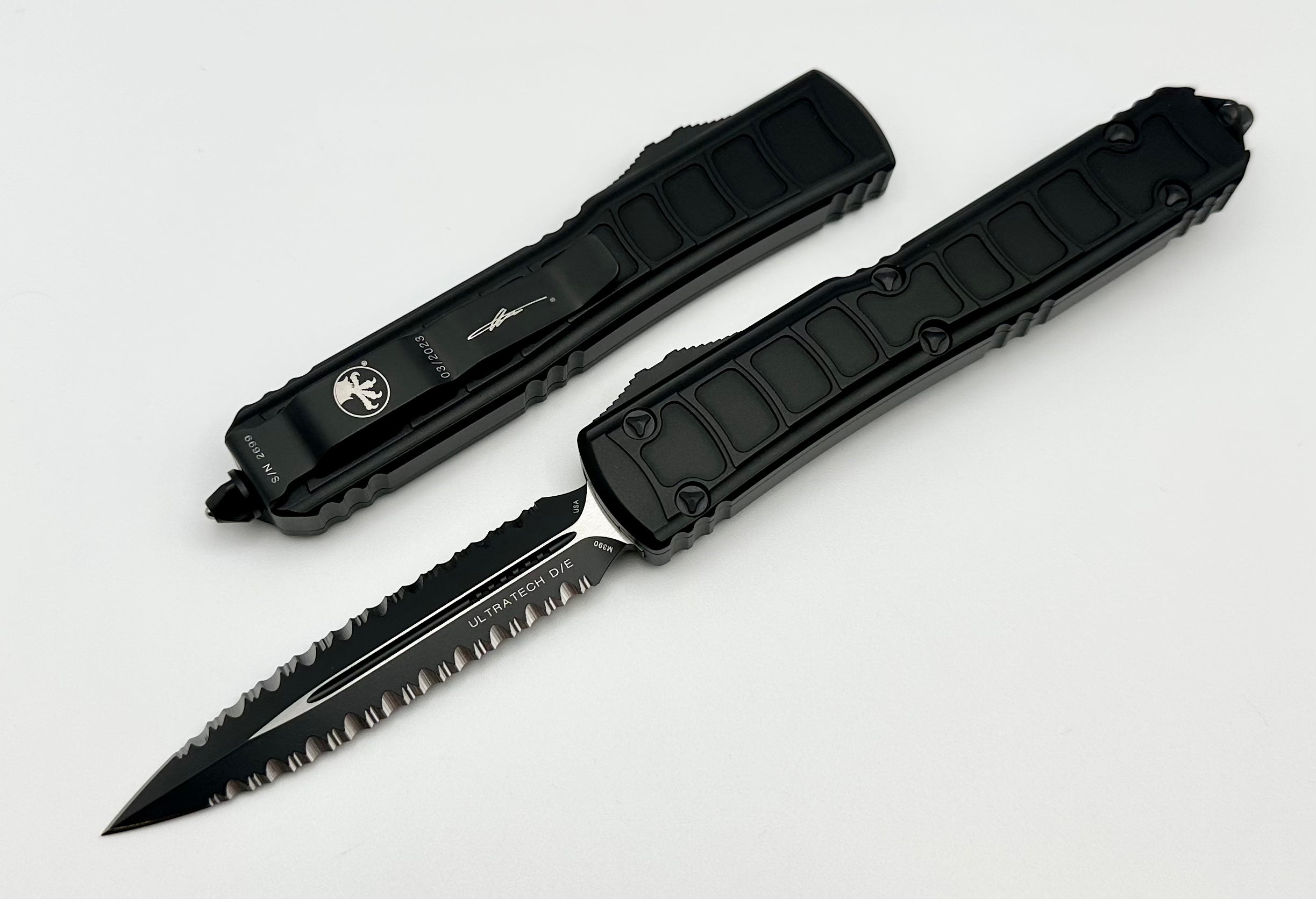 Microtech Ultratech 2 II Tactical Double Full Serrated Signature Serie