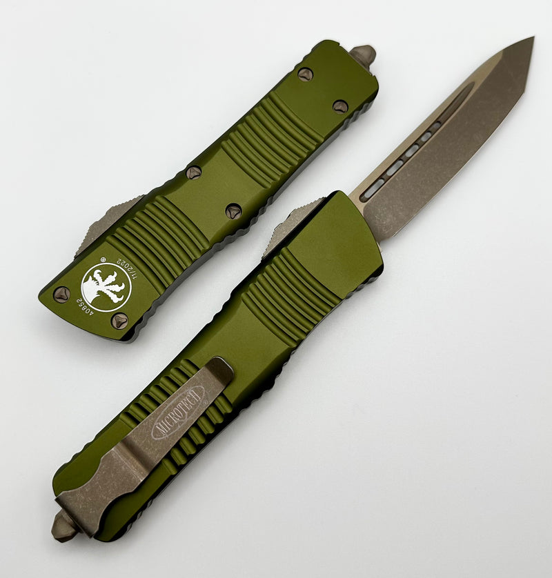 Microtech Combat Troodon Tanto T/E Bronze Apocalyptic Standard & OD Green 144-13APOD