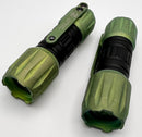 Heretic Knives Hyperion Flashlight Antique Green Titanium Ends/Pocket Clip w/ Black Aluminum Barrel