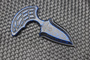 Heretic Knives Sleight Modular Push Dagger Battleworn Black Blade & Breakthrough Blue Handle H050-8A-BRKBLU