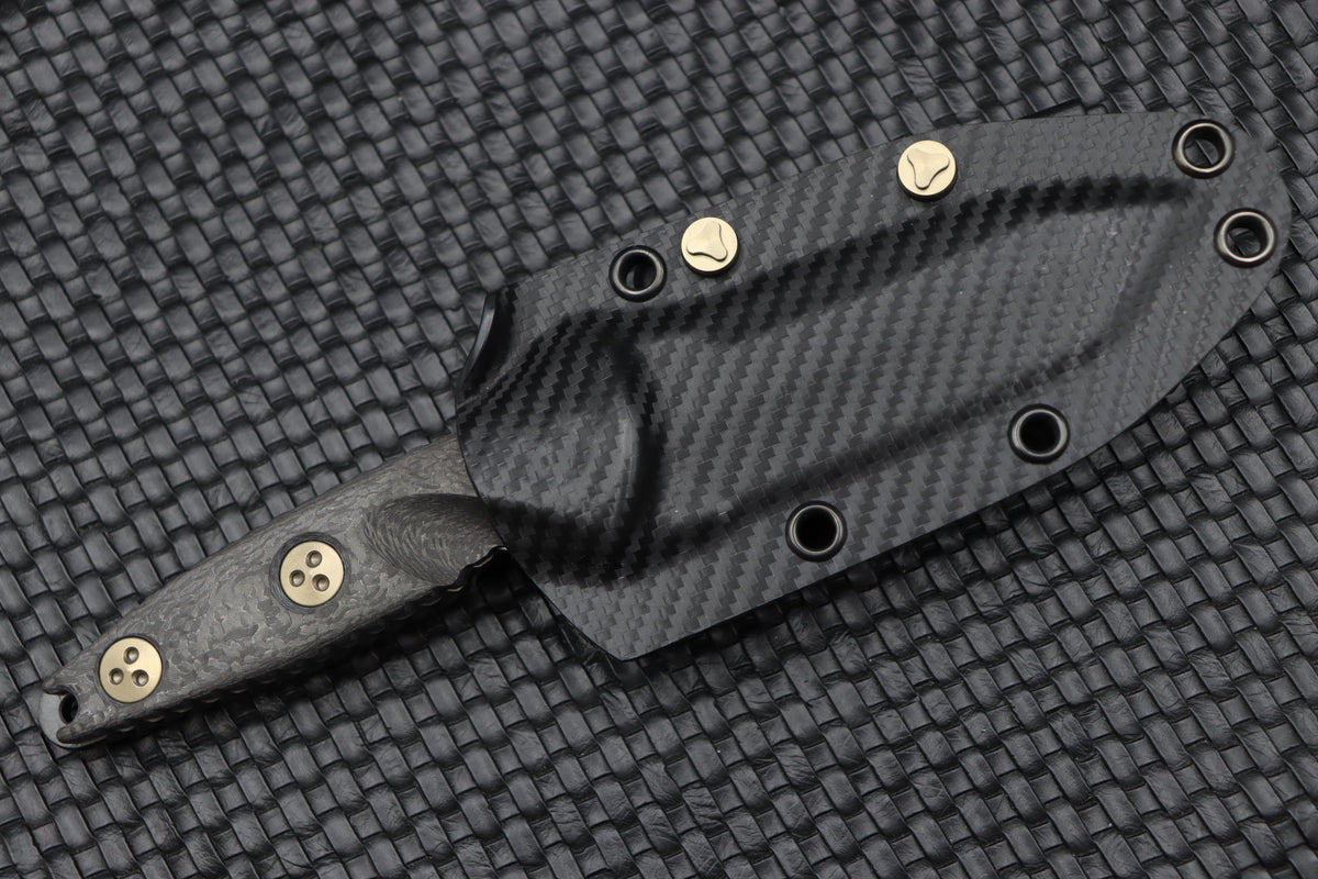 Microtech Socom Alpha Mini Tanto Fully Serrated Black DLC & Carbon Fib