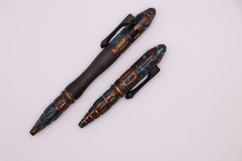 Heretic Knives Thoth Pen w/ Chemtima Tip/Tail & DLC Smooth Titanium Barrel/Clip/Bolt H038-DLC/CHEM