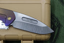 Medford Praetorian Slim Flipper Tumbled S35VN & Filigree Violet/Bronze