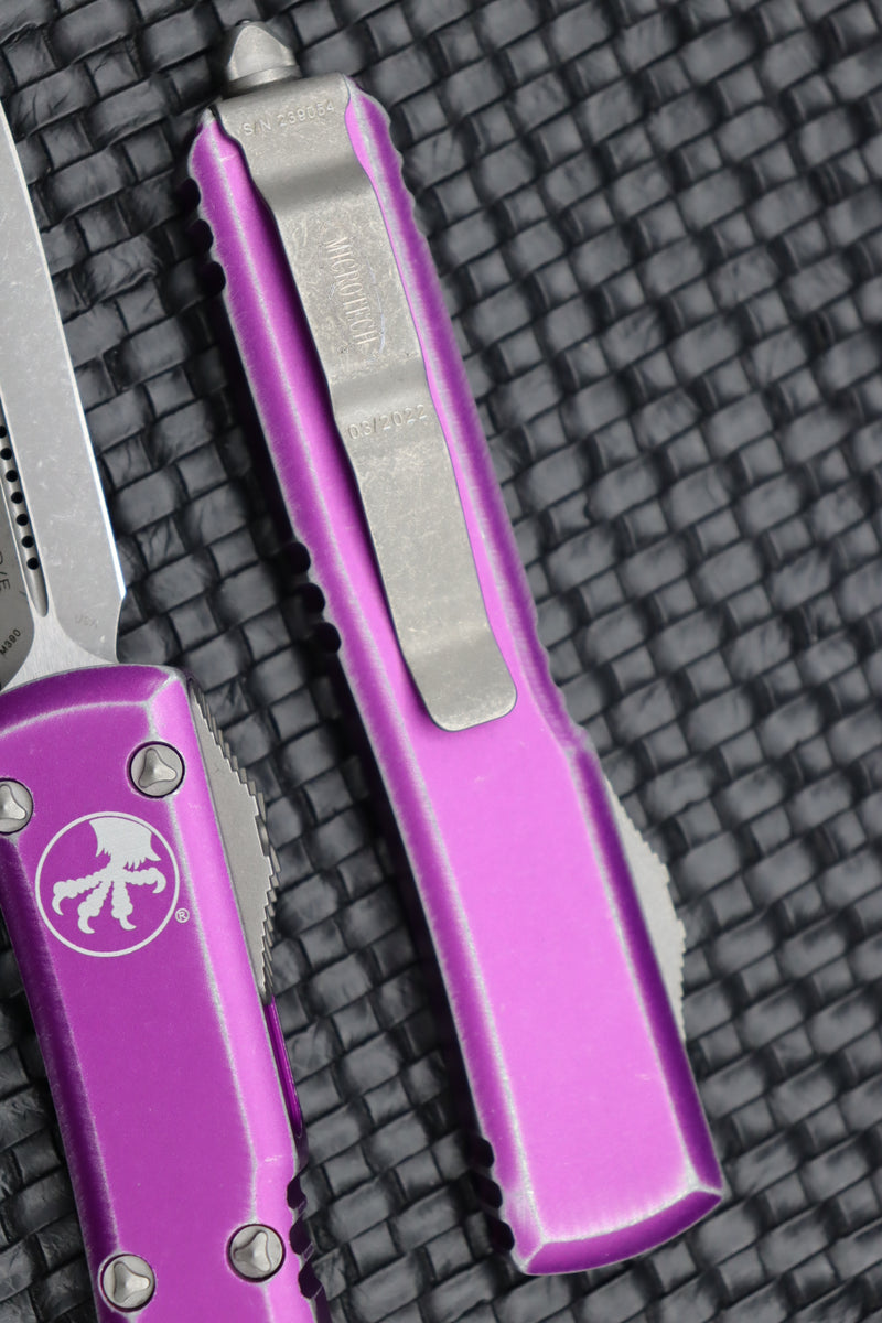 Microtech Ultratech Double Edge & Distressed Violet 122-10DVI