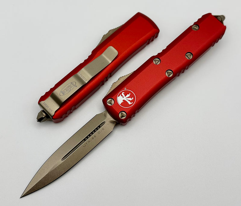 Microtech UTX-85 Double Edge Bronze & Red 232-13RD