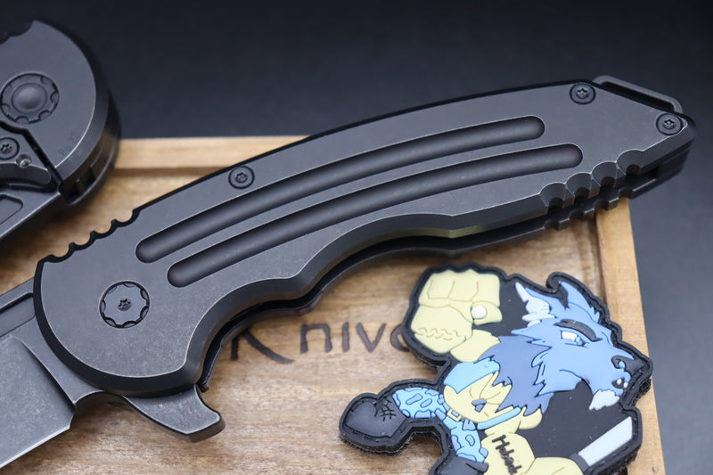 Jake Hoback Knives Husky DLC Titanium & DLC Nitro-V