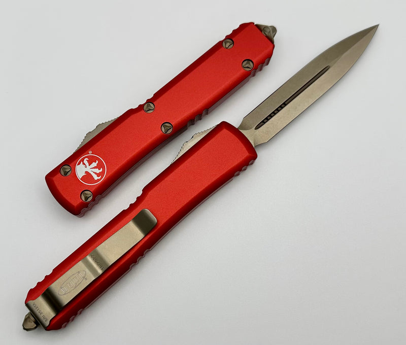 Microtech Ultratech w/ Double Edge Bronze & Red 122-13RD