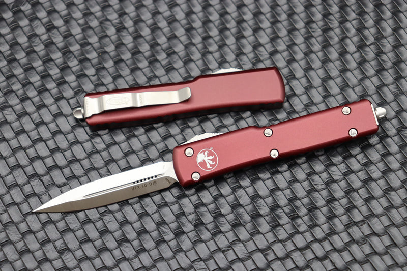 Microtech UTX-70 Double Edge Satin Standard & Merlot 147-4MR