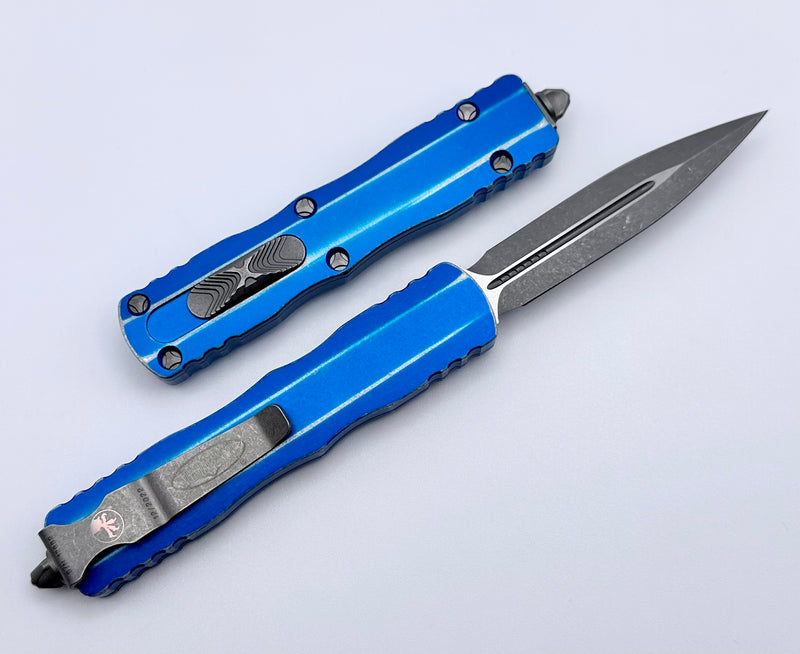 Microtech Dirac D/E Apocalyptic Standard & Distressed Blue 225-10DBL