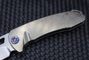 Medford Knife On Belay Tumbled S35 & Tumbled Handles w/ Flamed Hardware/Clip
