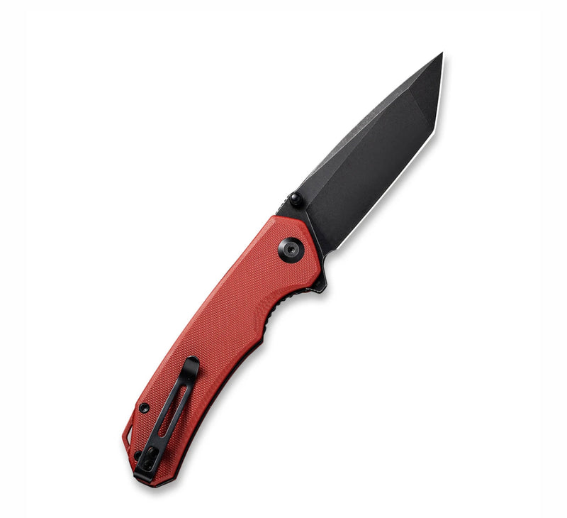 Civivi Brazen Flipper Knife Burgundy G10 Handle (3.46" Black Stonewashed D2 ) C 2023B