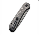 Civivi Elementum Button Lock Damascus & Marble Carbon Fiber C2103DS-3