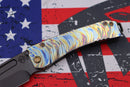 Medford Midi Marauder S35 Drop Point PVD & Tsunami Faced/Flamed Handle w/ PVD Spring & Bronze Hardware/PVD Clip
