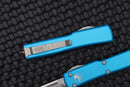 Microtech UTX-70 Single Edge Stonewash Standard & Turquoise 148-10TQ
