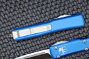 Microtech Ultratech Blue & Single Edge Satin Standard 121-4BL