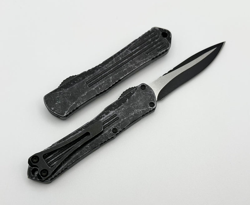 Heretic Knives Manticore S Breakthrough Gray & Two Tone Battleworn Black Magnacut Recurve H025-14A-BRKGRY