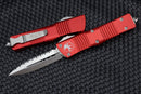 Microtech Combat Troodon D/E Satin Fully Serrated & Red 142-6RD