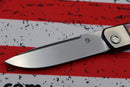 Medford Knife Gentleman Jack GJ-1 Violet with Brushed Silver Bolsters & CPM-S35VN