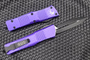Microtech Combat Troodon Purple w/ Double Edge Black Standard 142-1PU