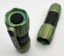 Heretic Knives Hyperion Flashlight Antique Green Titanium Ends/Pocket Clip w/ Black Aluminum Barrel