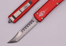 Microtech UTX-70 Hellhound Stonewash Standard & Red 419-10RDS