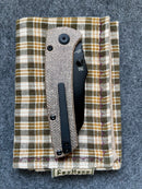 Kansept Knives Main Street Brown Canvas Micarta T1015A4