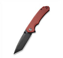 Civivi Brazen Flipper Knife Burgundy G10 Handle (3.46" Black Stonewashed D2 ) C 2023B