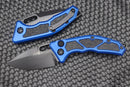 Heretic Knives Medusa Black Tanto & Blue Handle H011-4A-BLU