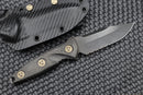 Microtech Socom Alpha Mini Single Edge Partial Serrated Black DLC & Carbon Fiber 113M-2DLCCFS