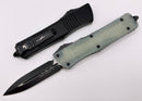 Microtech Combat Troodon D/E Black Standard GT Jade Green Signature Series 142-1GTJGS