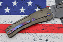 Medford Knife Slim Midi PVD S35 Tanto & PVD Handles w/ Flamed Hardware & Brushed/Flamed Clip