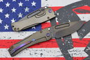 Medford Knife Slim Midi Drop Point PVD S35 & PVD Handles w/ Flamed Hardware & Brushed/Flamed Clip