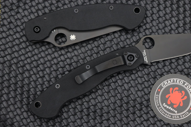 Spyderco Knives Military Black G-10 & Black CPM-S30V C36GPBK