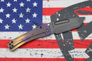 Medford Knife Slim Midi Tanto PVD S35 & Bronze/Violet Fade Handles w/ PVD Hardware & PVD Clip w/ Brushed Violet/Bronze Flats