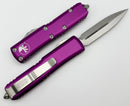 Microtech UTX-85 Double Edge Stonewash Standard & Violet 232-10VI