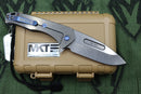 Medford Swift FL Framelock Flipper w/ Tumbled S35 & Blue Ano Handle