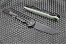Jake Hoback Knives Kwaiback MK6 Jade G-10 w/ Fullers & DLC M390