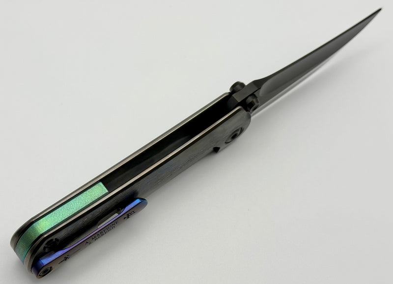 Marfione Custom Knives & Borka Blades Collaboration SBKF DLC Assassin Grind Diamond Finished M390 Blade & Cosmic Scales